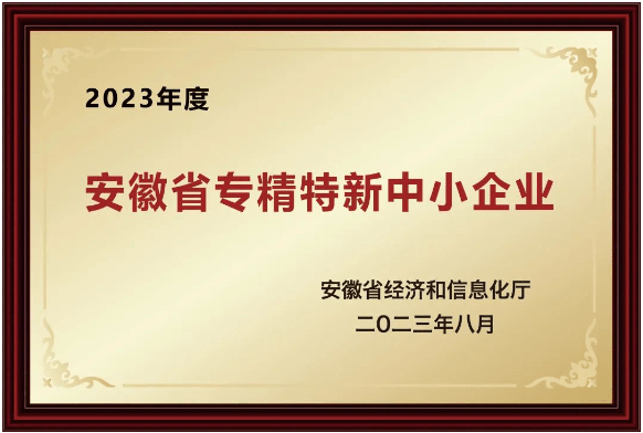 安徽省“專精特新“中小企業